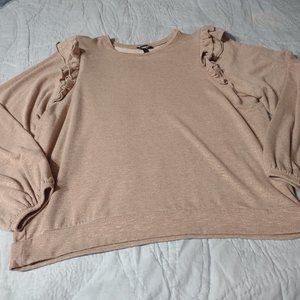 Express Misses (Large) Top with Gold thread and ruffle accents